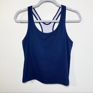 Champion navy racer back workout tank size large